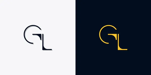 Minimalist soyut başlangıç harfleri GL logosu. Bu logo, yaratıcı bir şekilde soyut yazı karakterine sahip. Hangi şirket ya da markanın başlattığı bu başlangıç noktası için uygun olacaktır..