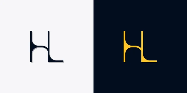 Letras Iniciais Abstratas Minimalistas Logotipo Este Logotipo Incorpora Com Typeface —  Vetores de Stock