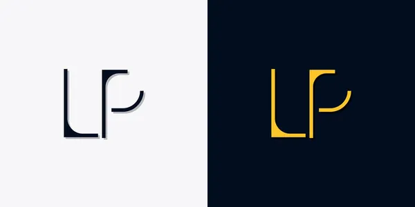Letras Iniciais Abstratas Minimalistas Logotipo Este Logotipo Incorpora Com Typeface — Vetor de Stock