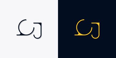 Minimalist soyut ilk harfler QJ logosu. Bu logo, yaratıcı bir şekilde soyut yazı karakterine sahip. Hangi şirket ya da markanın başlattığı bu başlangıç noktası için uygun olacaktır..