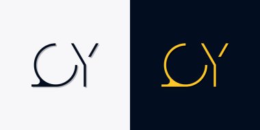 Minimalist soyut başlangıç harfleri QY logosu. Bu logo, yaratıcı bir şekilde soyut yazı karakterine sahip. Hangi şirket ya da markanın başlattığı bu başlangıç noktası için uygun olacaktır..