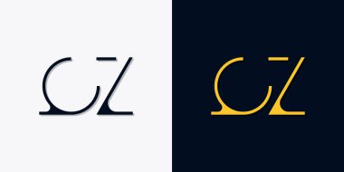 Minimalist soyut ilk harfler QZ logosu. Bu logo, yaratıcı bir şekilde soyut yazı karakterine sahip. Hangi şirket ya da markanın başlattığı bu başlangıç noktası için uygun olacaktır..