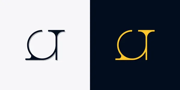 Minimalist Αφηρημένα Αρχικά Γράμματα Λογότυπο Αυτό Λογότυπο Ενσωματώνει Αφηρημένη Γραμματοσειρά — Διανυσματικό Αρχείο