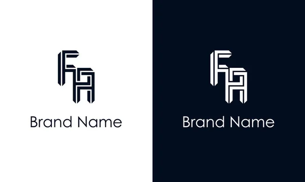 소수의 로고는 추상적 서체를 창의적 방법으로 포함하고 있습니다 회사나 브랜드 — 스톡 벡터