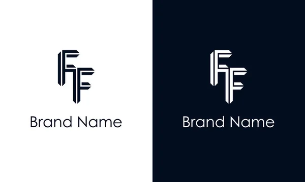최소의 로고는 추상적 서체를 창의적 방법으로 포함하고 있습니다 회사나 브랜드 — 스톡 벡터