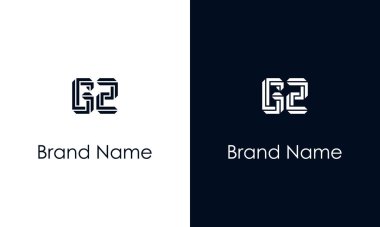 Minimalist soyut harf GZ logosu. Bu logo, yaratıcı bir şekilde soyut yazı karakterine sahip. Hangi şirket ya da markanın başlattığı bu başlangıç noktası için uygun olacaktır..
