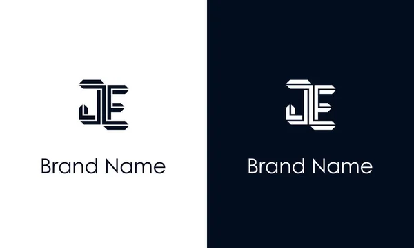 Minimalist soyut harfli JE logosu. Bu logo, yaratıcı bir şekilde soyut yazı karakterine sahip. Hangi şirket ya da markanın başlattığı bu başlangıç noktası için uygun olacaktır..