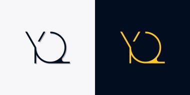 Minimalist soyut başlangıç harfleri YQ logosu. Bu logo, yaratıcı bir şekilde soyut yazı karakterine sahip. Hangi şirket ya da markanın başlattığı bu başlangıç noktası için uygun olacaktır..