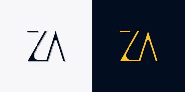 Minimalist soyut ilk harfler ZA logosu. Bu logo, yaratıcı bir şekilde soyut yazı karakterine sahip. Hangi şirket ya da markanın başlattığı bu başlangıç noktası için uygun olacaktır..