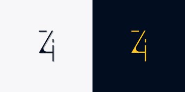 Minimalist soyut ilk harfler ZI logosu. Bu logo, yaratıcı bir şekilde soyut yazı karakterine sahip. Hangi şirket ya da markanın başlattığı bu başlangıç noktası için uygun olacaktır..