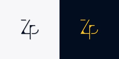 Minimalist soyut ilk harfler ZP logosu. Bu logo, yaratıcı bir şekilde soyut yazı karakterine sahip. Hangi şirket ya da markanın başlattığı bu başlangıç noktası için uygun olacaktır..