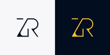 Minimalist soyut ilk harfler ZR logosu. Bu logo, yaratıcı bir şekilde soyut yazı karakterine sahip. Hangi şirket ya da markanın başlattığı bu başlangıç noktası için uygun olacaktır..