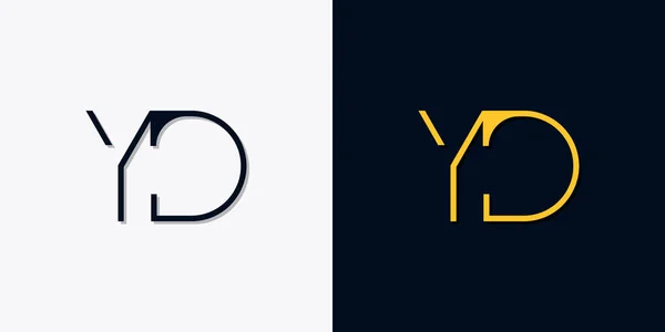 Minimalist Abstract Initial Letters Logo Logo Incorporate Abstract Typeface Creative — 图库矢量图片