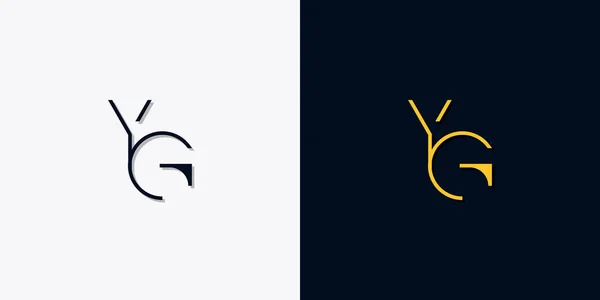 Minimalist Soyut Başlangıç Harfleri Logosu Logo Yaratıcı Bir Şekilde Soyut — Stok Vektör