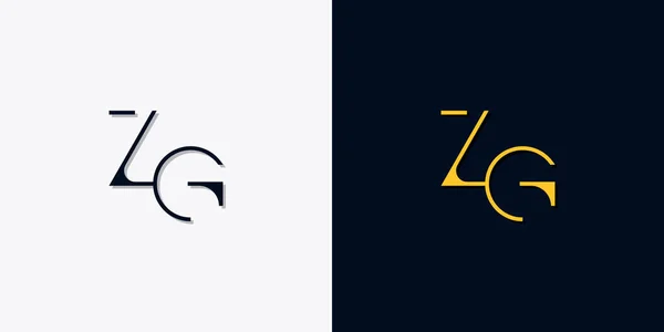 Мінімалістичні Абстрактні Початкові Літери Логотип Цей Логотип Поєднується Абстрактним Шрифтом — стоковий вектор