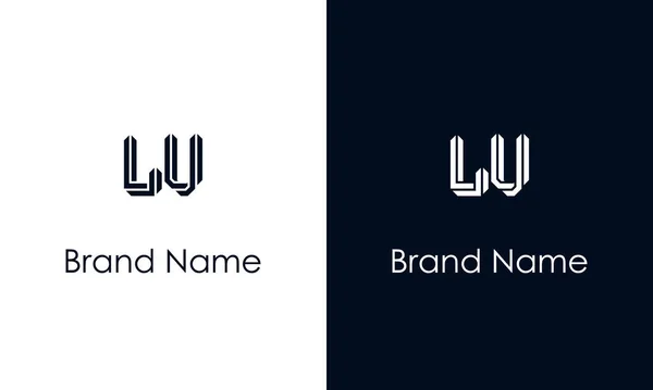 ミニマリスト抽象文字Lvのロゴ このロゴは 抽象的な書体を創造的な方法で組み込んでいます 会社やブランド名が最初にそれらを開始するのに適しています — ストックベクタ