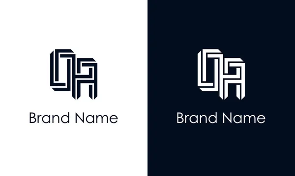 简约抽象字母Oa标志 这个标志以创造性的方式与抽象字体结合在一起 适用于那些公司或品牌的首字母首字母缩写 — 图库矢量图片