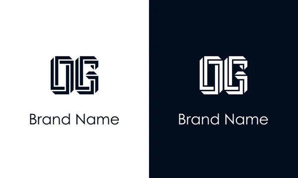 简约抽象字母Og标志 这个标志以创造性的方式与抽象字体结合在一起 适用于那些公司或品牌的首字母首字母缩写 — 图库矢量图片