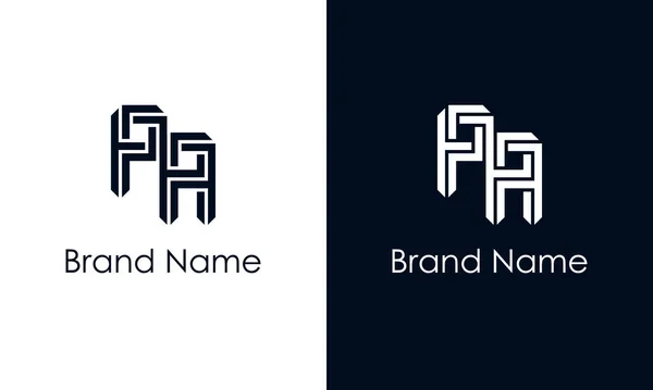 ミニマリスト抽象文字Paのロゴ このロゴは 抽象的な書体を創造的な方法で組み込んでいます 会社やブランド名が最初にそれらを開始するのに適しています — ストックベクタ