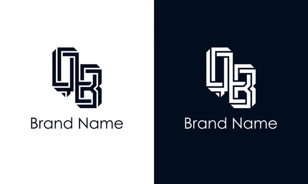 ミニマルなアブストラクトレターQbロゴ このロゴは 抽象的な書体を創造的な方法で組み込んでいます 会社やブランド名が最初にそれらを開始するのに適しています — ストックベクタ