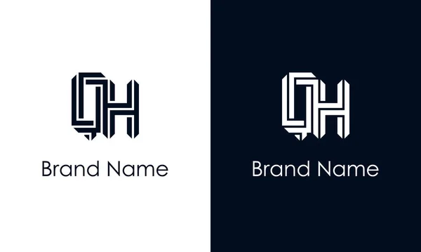 미니멀리즘적 로고는 추상적 서체를 창의적 방법으로 포함하고 있습니다 회사나 브랜드 — 스톡 벡터