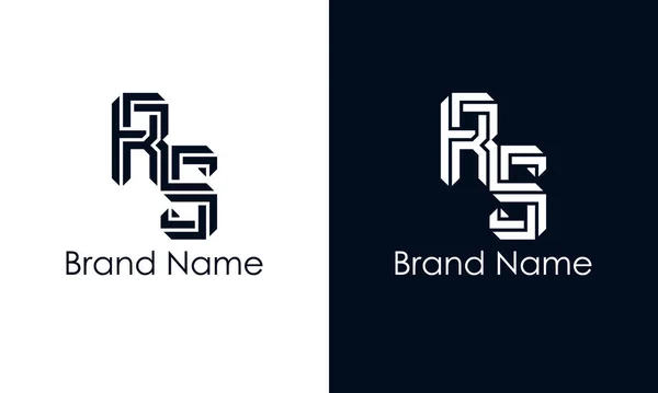 ミニマリスト抽象文字Rsロゴ このロゴは 抽象的な書体を創造的な方法で組み込んでいます 会社やブランド名が最初にそれらを開始するのに適しています — ストックベクタ