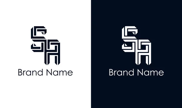 最小限の抽象的な文字Saロゴ このロゴは 抽象的な書体を創造的な方法で組み込んでいます 会社やブランド名が最初にそれらを開始するのに適しています — ストックベクタ