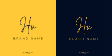 Minimal line art letters HV Signature logo. It will be used for Personal brand or other company.
