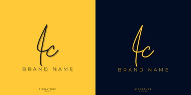 Minimal line art letters IC Signature logo. It will be used for Personal brand or other company.