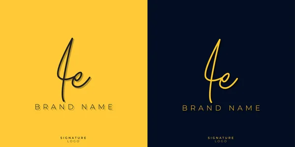 Minimal Line Art Letters Signature Logo Used Personal Brand Other — Vettoriale Stock