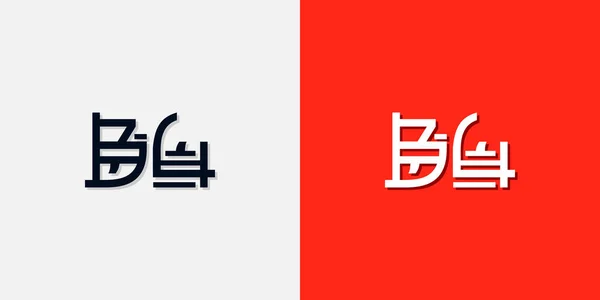 Çin Tarzı Ilk Harfler Logosu Kişisel Çin Markası Veya Diğer — Stok Vektör