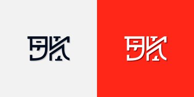 Çin usulü ilk harfler, DK logosu. Kişisel Çin markası veya diğer şirketler için kullanılacak.