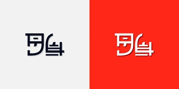 Estilo Chinês Letras Iniciais Logotipo Ele Será Usado Para Marca — Vetor de Stock