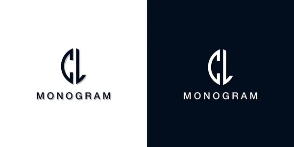 葉のスタイル初期文字Clモノグラムロゴ このロゴには創造的な方法で2つの創造的な手紙が組み込まれています 会社やブランド名が最初の文字を開始するのに適しています — ストックベクタ