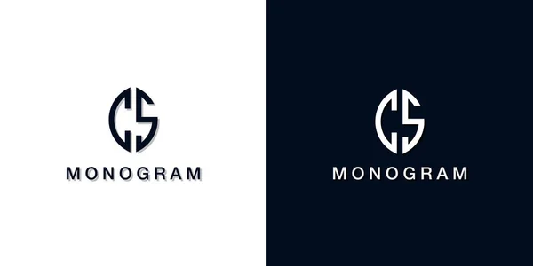 스타일의 Monogram 로고는 창의적 방법으로 창의적 글자가 포함되어 있습니다 회사나 — 스톡 벡터