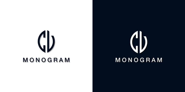 Leaf Style Initial Letter Monogram Logo Este Logotipo Incorpora Con — Vector de stock