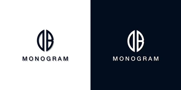 Стиль Листя Початкової Літери Логотипу Монограми Цей Логотип Поєднується Двома — стоковий вектор