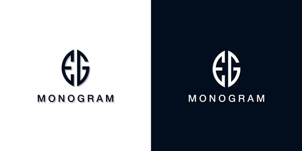 Стиль Листя Початкова Літера Монограма Логотипу Цей Логотип Поєднується Двома — стоковий вектор