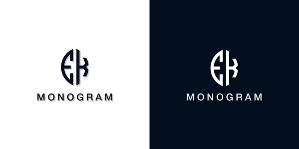 Style Feuille Lettre Initiale Logo Monogramme Logo Incorporer Avec Deux — Image vectorielle