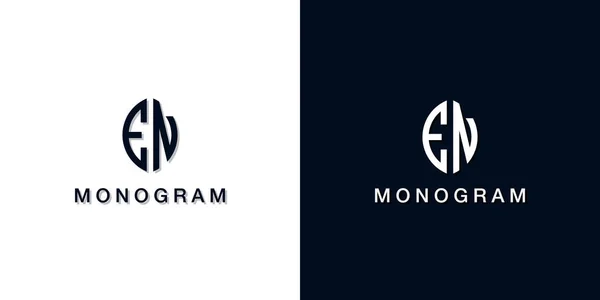 Bladstijl Initialen Letter Monogram Logo Dit Logo Bevat Creatieve Wijze — Stockvector