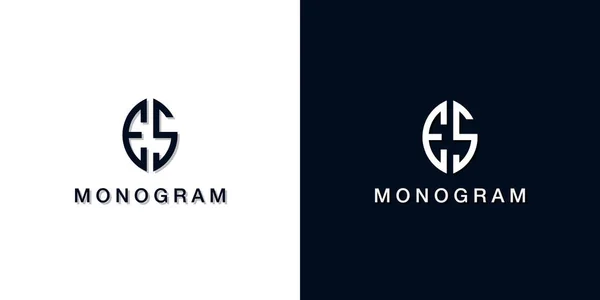 Стиль Листя Початкова Літера Логотип Монограми Цей Логотип Поєднується Двома — стоковий вектор