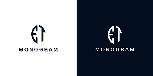 Стиль Листя Початкової Літери Логотип Монограми Цей Логотип Поєднується Двома — стоковий вектор