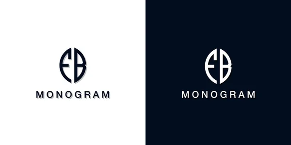 Bladstijl Beginletter Monogram Logo Dit Logo Bevat Creatieve Wijze Twee — Stockvector