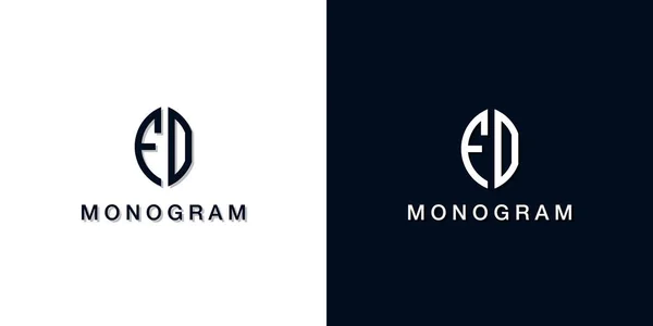 Logo Iniziale Del Monogramma Stile Foglia Questo Logo Incorpora Con — Vettoriale Stock