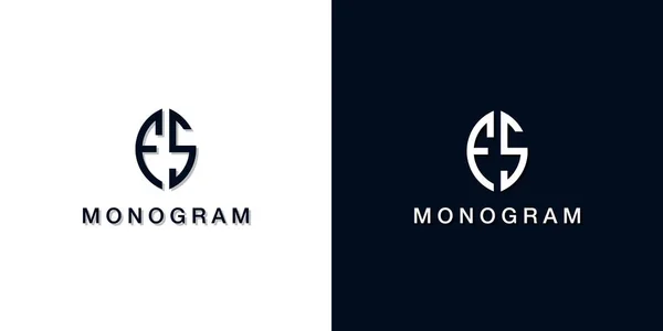 Logo Iniziale Del Monogramma Stile Foglia Questo Logo Incorpora Con — Vettoriale Stock