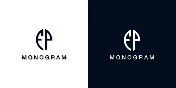 Leaf Style Initial Letter Monogram Logo Este Logotipo Incorpora Con — Vector de stock