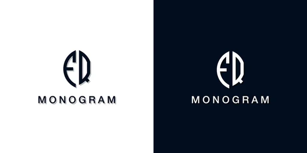 葉のスタイル初期文字Fqモノグラムロゴ このロゴには創造的な方法で2つの創造的な手紙が組み込まれています 会社やブランド名が最初の文字を開始するのに適しています — ストックベクタ