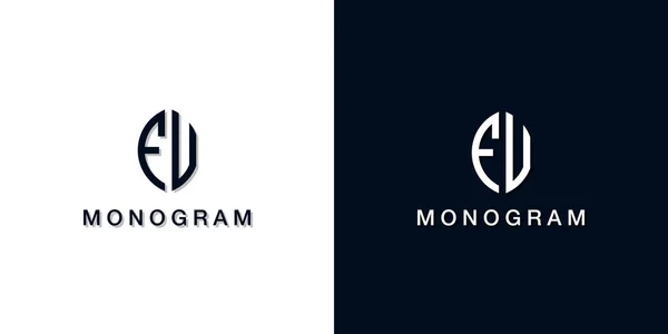 스타일의 Monogram 로고는 창의적 방법으로 창의적 글자가 포함되어 있습니다 회사나 — 스톡 벡터