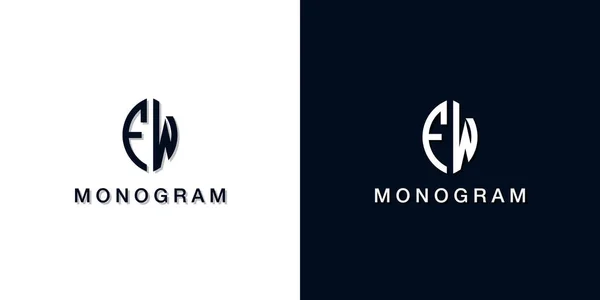 Leaf Style Initial Letter Monogram Logo Este Logotipo Incorpora Con — Vector de stock