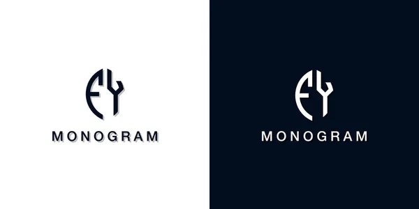 Leaf Style Initial Letter Monogram Logo Inglés Este Logotipo Incorpora — Vector de stock